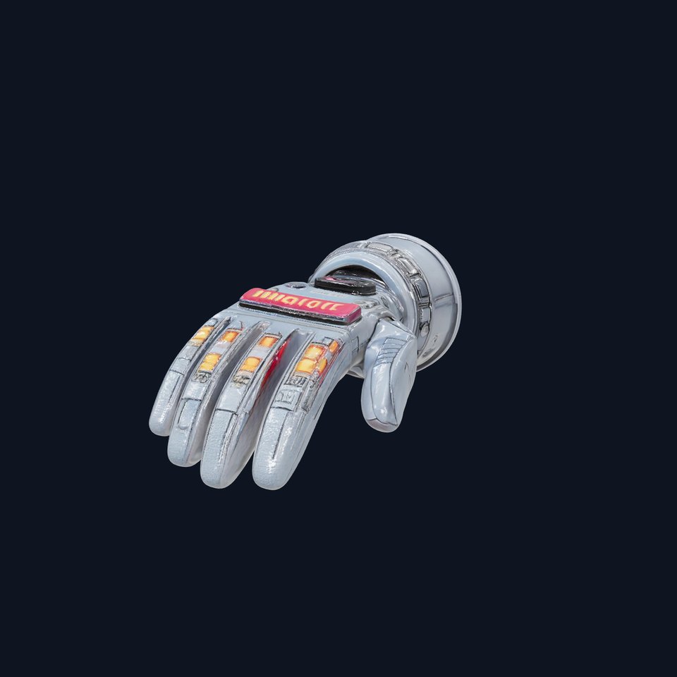 Futuristic Robotic Glove Model Pack with LED Lights